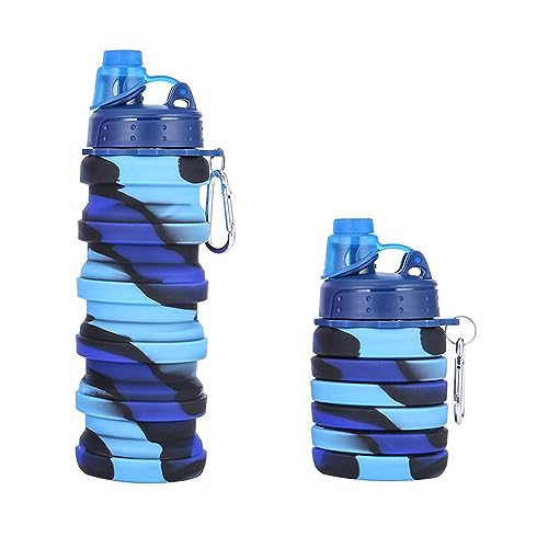 Silikon Silikon Reiseflaschen Faltbare Flasche Sport Wasserflasche 500ml Silikon Silikon Reiseflaschen Faltbare Flasche Sport Wasserflasche 500ml von Horett