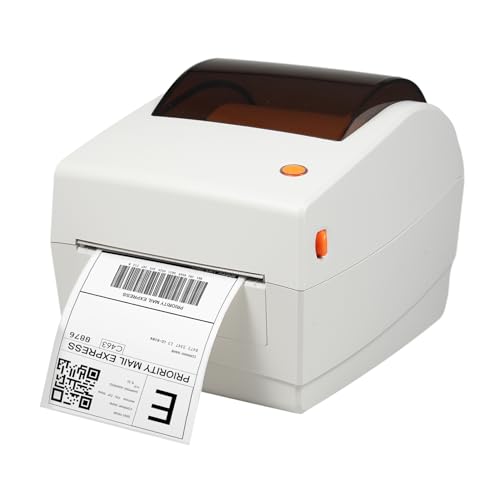 Thermo-Etikettendrucker, 4 x 6 Zoll Etikettendrucker, USB-Anschluss, Hochgeschwindigkeits-kommerzieller Desktop-Direktetikettendrucker für Versandpakete, kompatibel mit Android-Windows-Systemen Thermo-Etikettendrucker, 4 x 6 Zoll Etikettendrucker, USB-Anschluss, Hochgeschwindigkeits-kommerzieller Desktop-Direktetikettendrucker für Versandpakete, kompatibel mit Android-Windows-Systemen von Horett