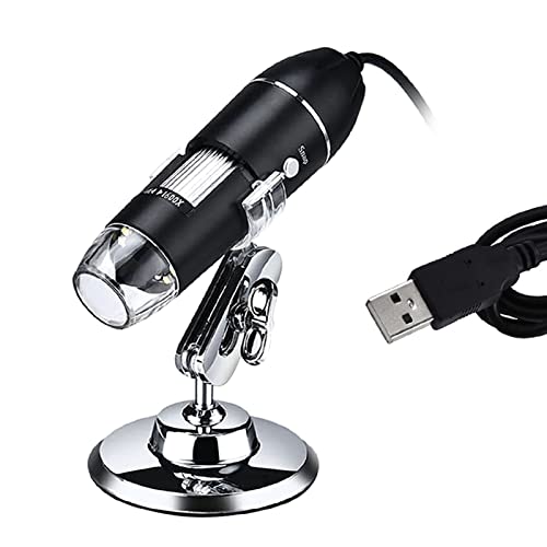 USB-Digitalmikroskop, 1600-fache Vergrößerung, Kamera, 8 LEDs mit Ständer, kompatibel mit Android, Windows/XP, Win 7, 8, 10, Vista, Linux, Mac, tragbare Hand-Inspektionslupe USB-Digitalmikroskop, 1600-fache Vergrößerung, Kamera, 8 LEDs mit Ständer, kompatibel mit Android, Windows/XP, Win 7, 8, 10, Vista, Linux, Mac, tragbare Hand-Inspektionslupe von Horett