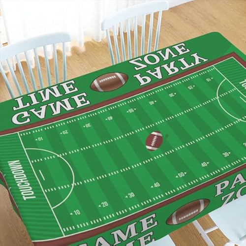 Horienteeon Rechteckige Fußball-Tischdecke, American Football-Thema, Tischdecke wasserdicht und waschbar, Tischdecke für Geburtstagsparty, Fußball, Party, Spiele, Dekoration, 137 x 183 cm von Horienteeon