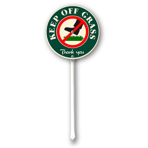 Horienteeon Schild mit Aufschrift "Keep Off Grass With Stake Stay Off Grass Hof", rundes Aluminiumschild, 23,4 cm, Vorsicht, Sicherheit, Gartenschild, Veranda, Bauernhaus, Ranch, Bauernhof, Nachbarhof Horienteeon Schild mit Aufschrift "Keep Off Grass With Stake Stay Off Grass Hof", rundes Aluminiumschild, 23,4 cm, Vorsicht, Sicherheit, Gartenschild, Veranda, Bauernhaus, Ranch, Bauernhof, Nachbarhof von Horienteeon