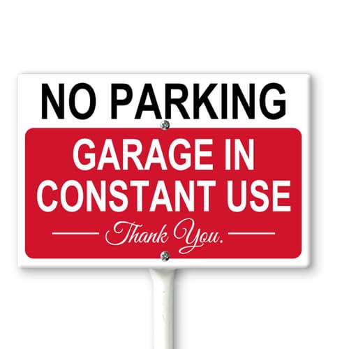 Horienteeon Schild mit Pfählen "No Parking Garage in Constant Use", 30 x 20 cm, stabiles Aluminiumschild, rostfrei, kein Parken, Privatgrundstück, Zugang, nicht blockieren, Fahrzeug, Warnschild Horienteeon Schild mit Pfählen "No Parking Garage in Constant Use", 30 x 20 cm, stabiles Aluminiumschild, rostfrei, kein Parken, Privatgrundstück, Zugang, nicht blockieren, Fahrzeug, Warnschild von Horienteeon