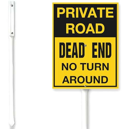 Horienteeon Schild mit Pfahl, Sackgasse, kein Umdrehen, Schild für den Hof, langsames Schild, 20,3 x 30,5 cm, rostfreies Aluminium, verlangsamt den Verkehr, Bauernhof, Straße, Garten, Veranda, Horienteeon Schild mit Pfahl, Sackgasse, kein Umdrehen, Schild für den Hof, langsames Schild, 20,3 x 30,5 cm, rostfreies Aluminium, verlangsamt den Verkehr, Bauernhof, Straße, Garten, Veranda, von Horienteeon