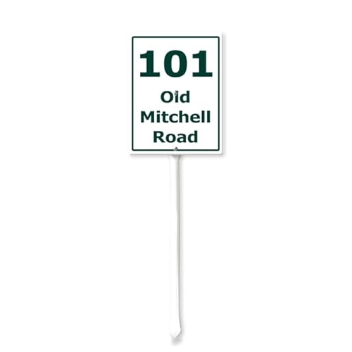 Horienteeon Schild mit individueller Adresse, Hausnummer und Straße hinzufügen (rechteckiges Design), personalisierbares Adressschild, individuelles Metallschild, stabiles Aluminiumschild, rostfrei, von Horienteeon