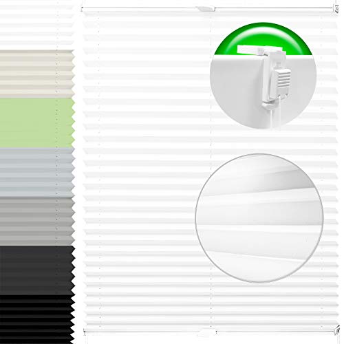 Horivert Plissee Pliseerollo mit Klemmträger Ohne Bohren Stoff Fensterrollo Klemmfix Faltrollo Jalousie Sonnenschutz Blickdicht 90x120 cm Horivert Plissee Pliseerollo mit Klemmträger Ohne Bohren Stoff Fensterrollo Klemmfix Faltrollo Jalousie Sonnenschutz Blickdicht 90x120 cm von HORIVERT