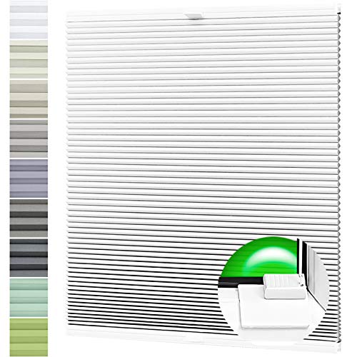 Wabenplissee nach Maß Verdunklung Thermo Plissee Kleben Ohne Bohren Weiß Rückseite Weiß Breite: 101-110 cm, Höhe: 101-140 cm Wabenplissee nach Maß Verdunklung Thermo Plissee Kleben Ohne Bohren Weiß Rückseite Weiß Breite: 101-110 cm, Höhe: 101-140 cm von HORIVERT