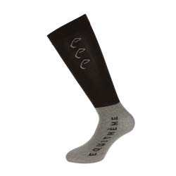 Equitheme Socken Compet, schwarz hellgrau, 42-46, Satz von 2 Paaren von horizont