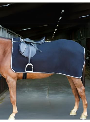 Riding World Nierendecke aus Polarfleece, schwarz grau, 150cm von horizont