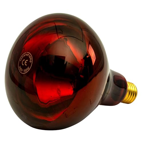 horizont Infrarot-Sparlampe - 150 Watt - Farbe rot - E27 - Infrarotlampe für Aufzucht und Genesung - energiesparend - ideal für Klein- und Nutztiere von horizont