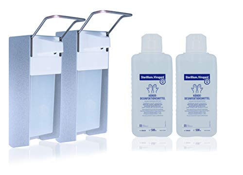 Horn Medical Desinfektionsspender - Wandspender, Starterset inkl. 500ml Viruzidem Händedesinfektionsmittel (2) von Horn Medical