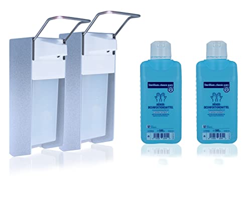 Horn Medical Desinfektionsspender - Wandspender mit Sterillium Classic Pure Haut-sensitivem Händedesinfektionsmittel (2) von Horn Medical