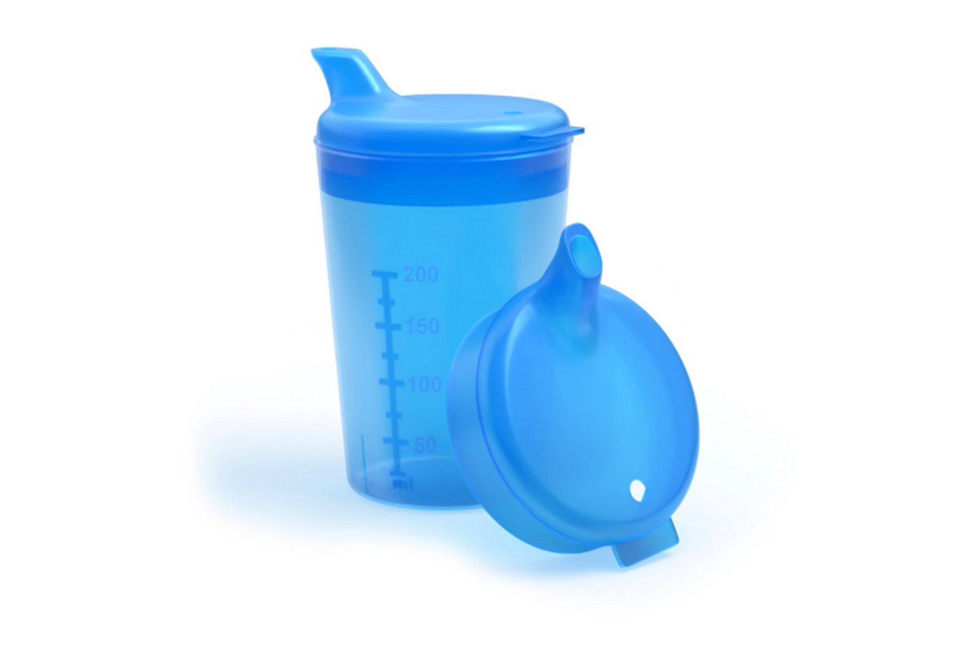 Horn Medical Schnabelbecher Horn Medical Schnabelbecher / Trinkbecher 250ml blau, lebensmittelechtes Polypropylen (PP), bunte & leicht erkenn-/greifbare Optik/Haptik, spülmaschinenfest von Horn Medical