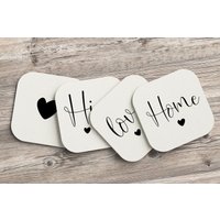 Bedrucktes Untersetzer-Set, Home // 9 X cm Geschenkidee Bedrucktes Untersetzer-Set, Home // 9 X cm Geschenkidee von HornArtDesign