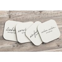Bedrucktes Untersetzer-Set, Sprüche // 9 X cm Geschenkidee Bedrucktes Untersetzer-Set, Sprüche // 9 X cm Geschenkidee von HornArtDesign
