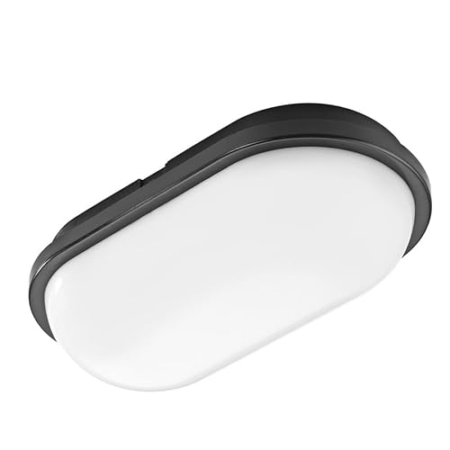 Horoz Electric Kellerlampe LED AYDOS Schwarz 20W 4200K Neutralweiß 2050lm - Ovalleuchte Deckenleuchte Wandlampe - Feuchtraumleuchte IP65 - Kellerleuchte für Badzimmer Garten Garage Flur Werkstatt Horoz Electric Kellerlampe LED AYDOS Schwarz 20W 4200K Neutralweiß 2050lm - Ovalleuchte Deckenleuchte Wandlampe - Feuchtraumleuchte IP65 - Kellerleuchte für Badzimmer Garten Garage Flur Werkstatt von Horoz Electric