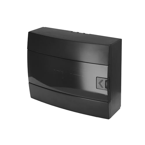 Verteilerkasten Aufputz 1-Reihig für 12 Module 110x285x223 mm IP40 - Schwarzer Sicherungskasten aus ABS-Kunststoff - Stromkasten für Elektroinstallationen im Innenbereich - Horoz Electric von Horoz Electric