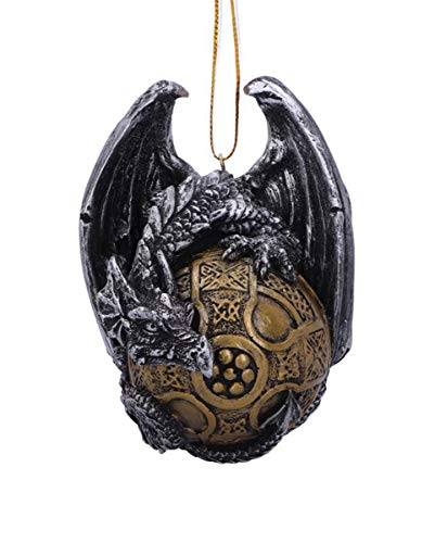 Gothic Drache mit keltischem Motiv Christbaumkugel zum Aufhängen 8cm von Horror-Shop