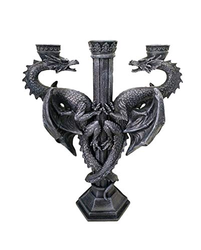 Gothic Drachen Kerzenleuchter 3-armig als Wohndeko von Horror-Shop