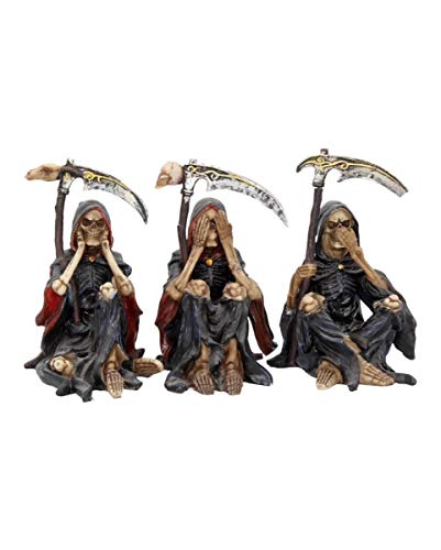 Horror-Shop 3er Set Sensenmann Figuren Something Wicked als Tischdeko von Horror-Shop