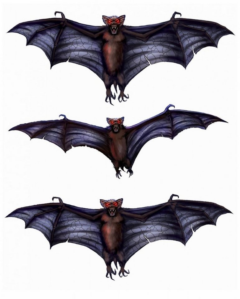 Horror-Shop Hängedekoration 3D Fledermaus Fenster Sticker 3er Set als Hallowee Horror-Shop Hängedekoration 3D Fledermaus Fenster Sticker 3er Set als Hallowee von Horror-Shop