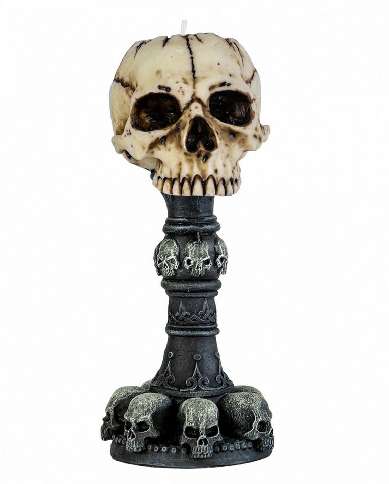 Horror-Shop Dekofigur Antiker Totenkopf Teelichthalter mit Totenschädels von Horror-Shop