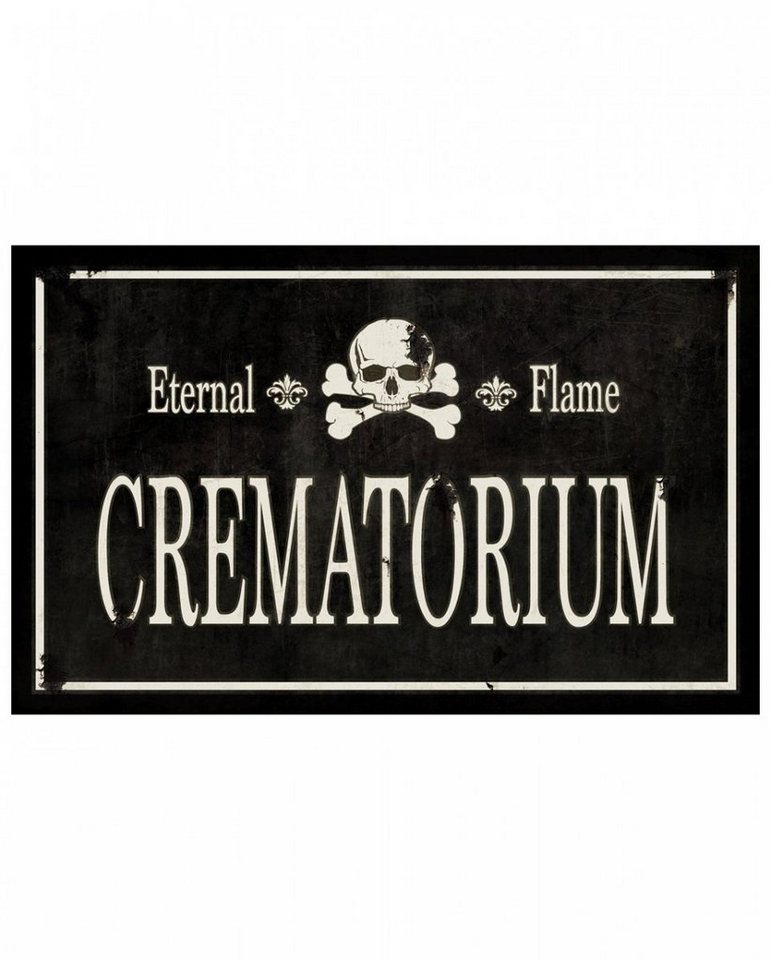 Horror-Shop Hängedekoration Antikes Gothic Crematorium Schild 43 x 11 cm von Horror-Shop