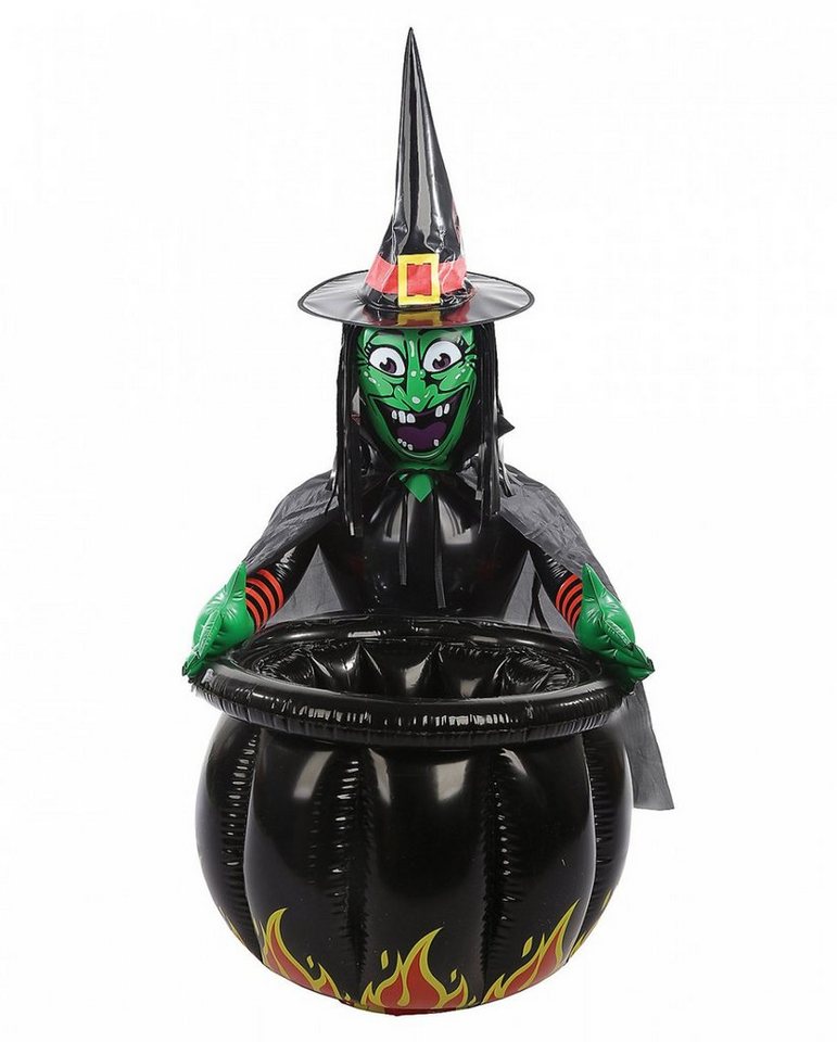 Horror-Shop Dekoobjekt Aufblasbare Hexe mit Kessel Getränkekühler 90cm Horror-Shop Dekoobjekt Aufblasbare Hexe mit Kessel Getränkekühler 90cm von Horror-Shop