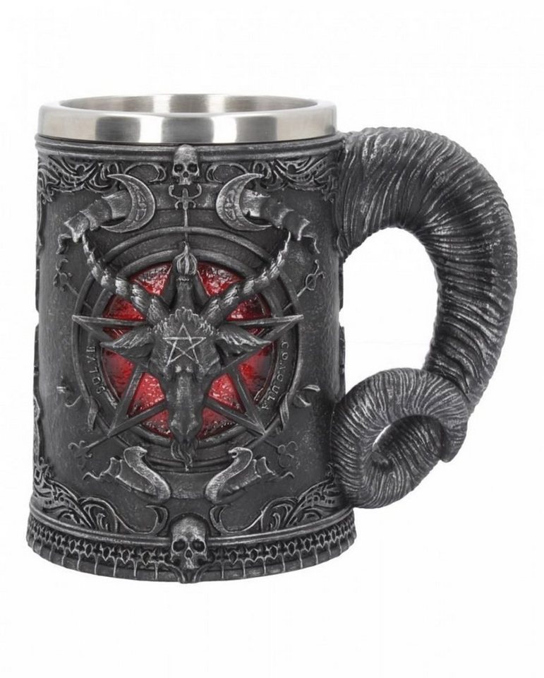 Horror-Shop Dekofigur Baphomet Bierkrug mit Pentagramm von Horror-Shop