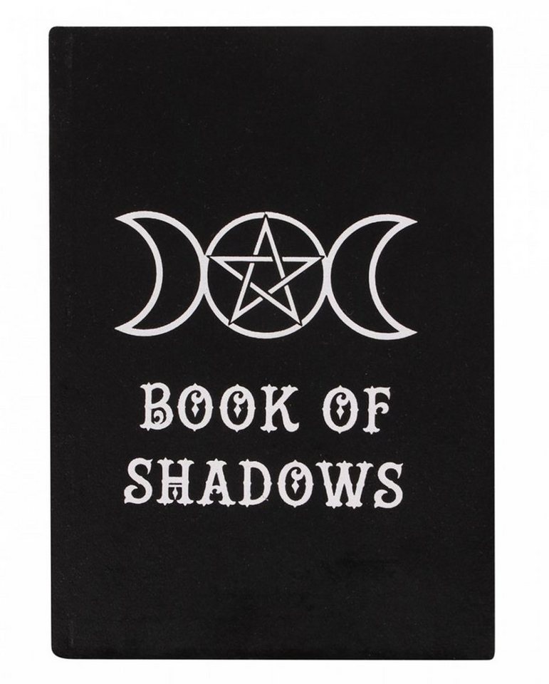 Horror-Shop Dekofigur Book of Shadows Samt Notizbuch A5 für Gothic Fans von Horror-Shop