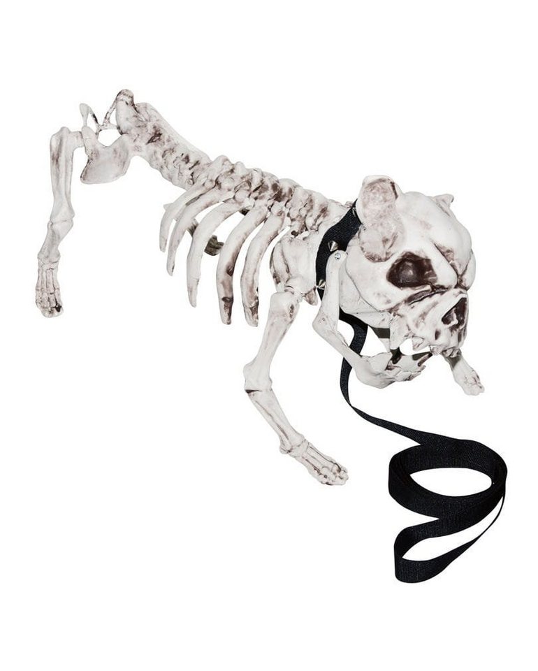 Horror-Shop Dekoobjekt Bulldogge Hunde Skelett als Halloween Deko von Horror-Shop