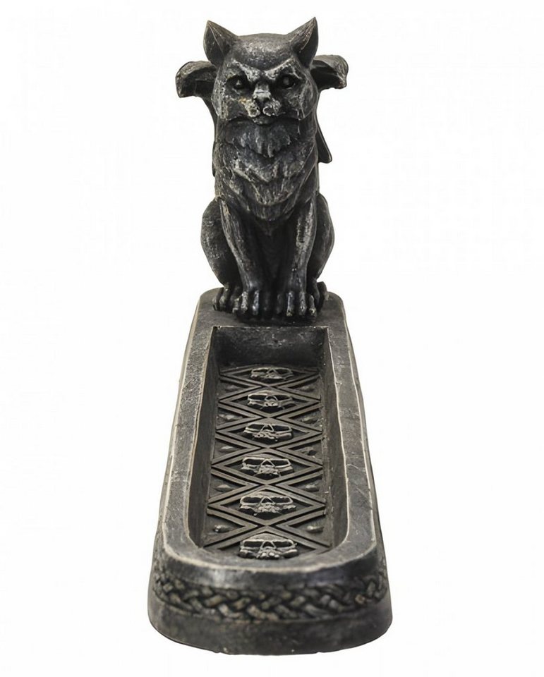Horror-Shop Dekofigur Geflügelte Gargoyle Katze als Räucherstäbchen & Ke von Horror-Shop