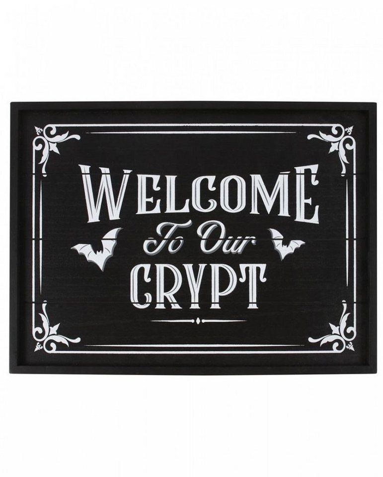 Horror-Shop Dekofigur Gothic-Wandbild ,Welcome to our Crypt"," von Horror-Shop