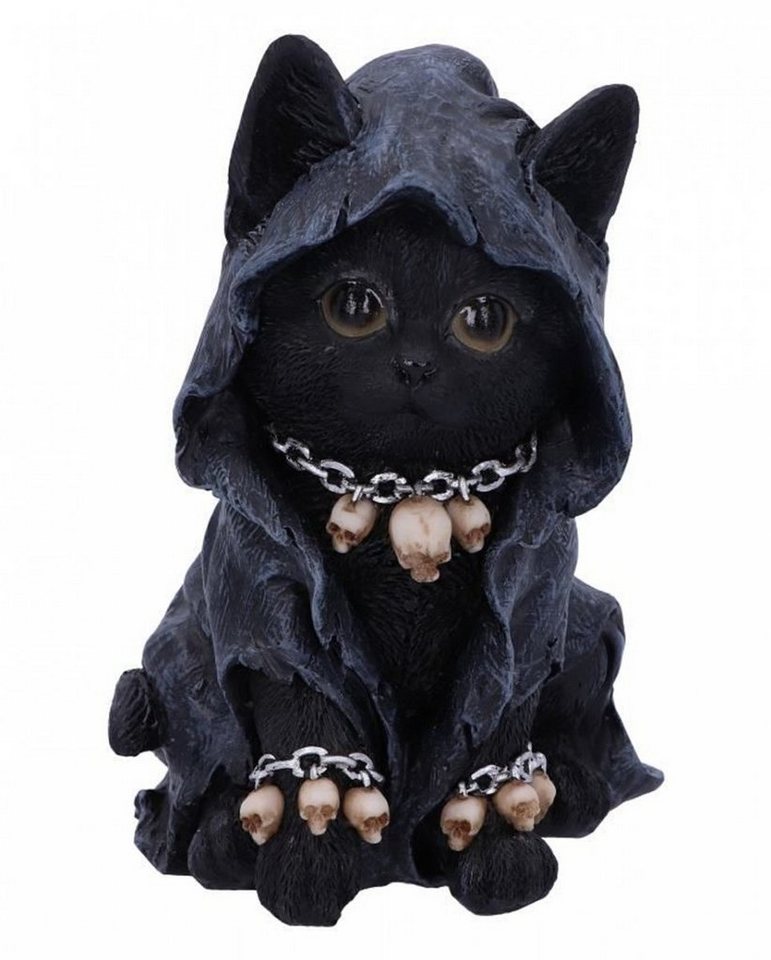 Horror-Shop Dekofigur Grim Reaper Katze mit Totenkopf Ketten als Gothic von Horror-Shop