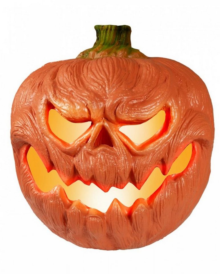 Horror-Shop Dekoobjekt Grimmiger Halloween Kürbis mit Licht 18cm von Horror-Shop