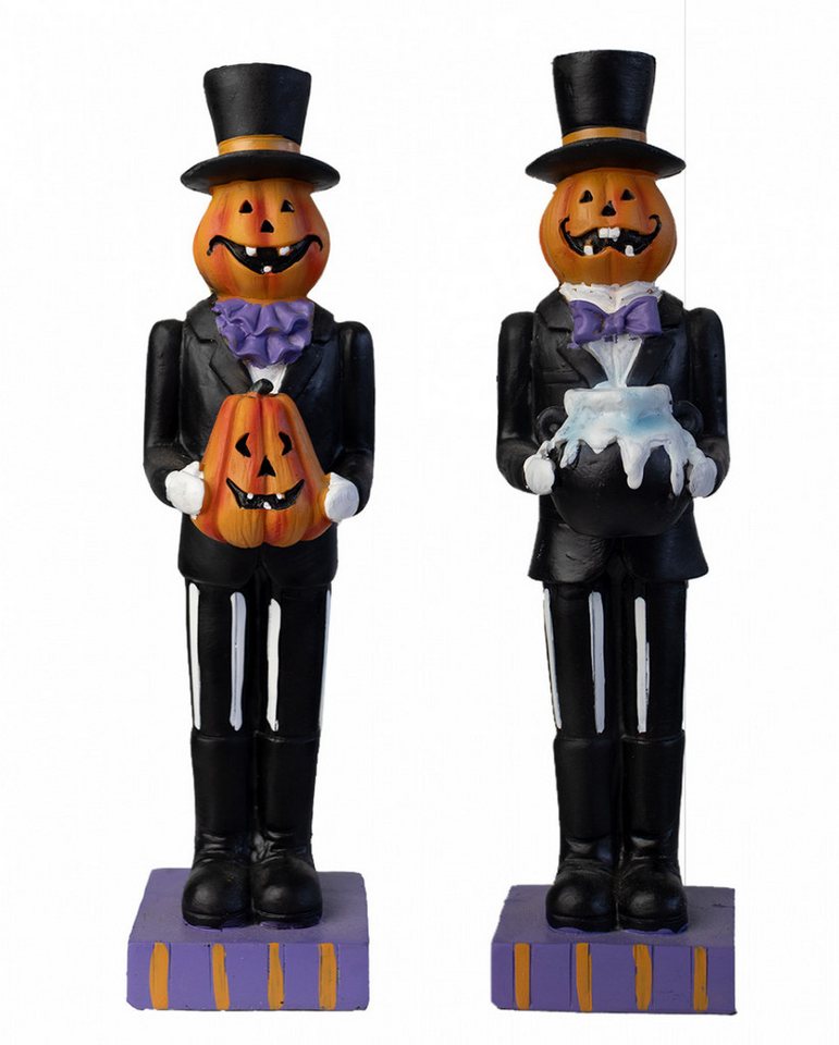 Horror-Shop Dekofigur Halloween Kürbis Gentleman mit Zylinder Dekofigur von Horror-Shop