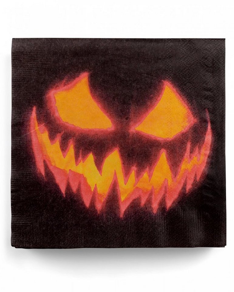 Horror-Shop Papierserviette Halloween Kürbis Servietten 20 St. als Tischdeko von Horror-Shop