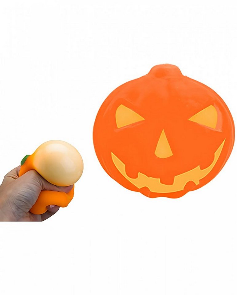 Horror-Shop Dekoobjekt Halloween Kürbis als Squishy Pumpkin Stressball von Horror-Shop