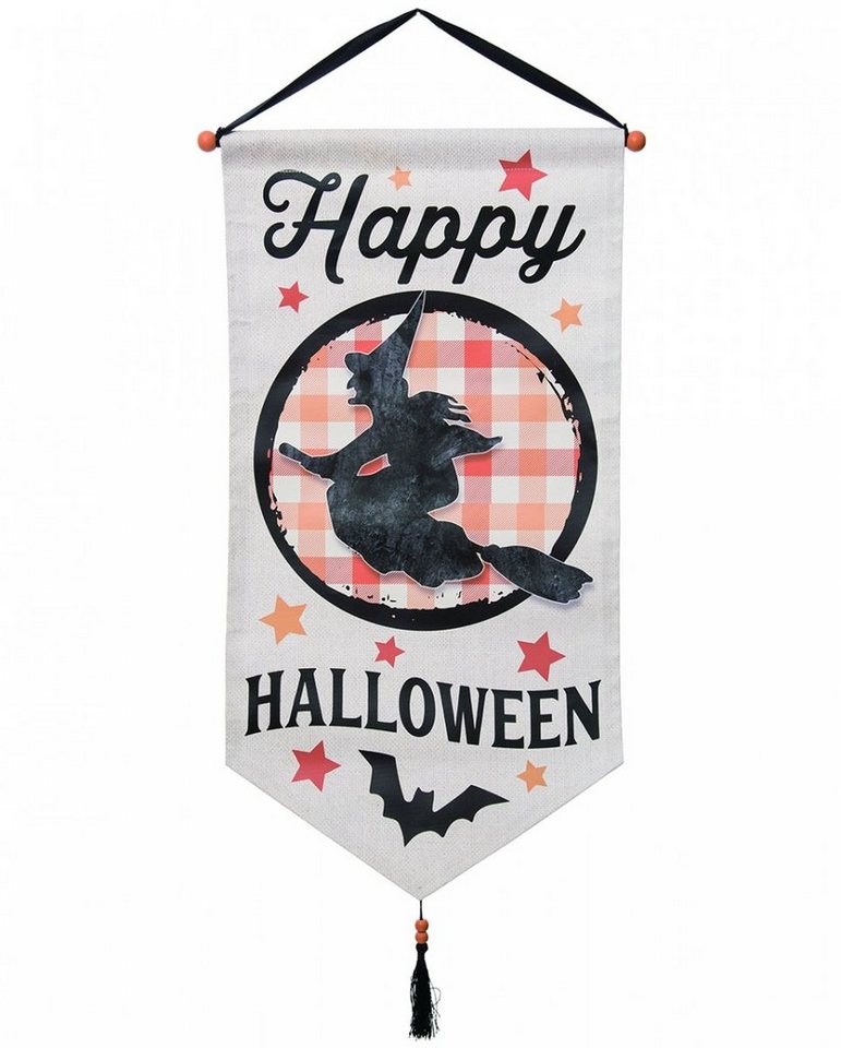 Horror-Shop Hängedekoration Happy Halloween Hexen Banner als Wanddeko von Horror-Shop