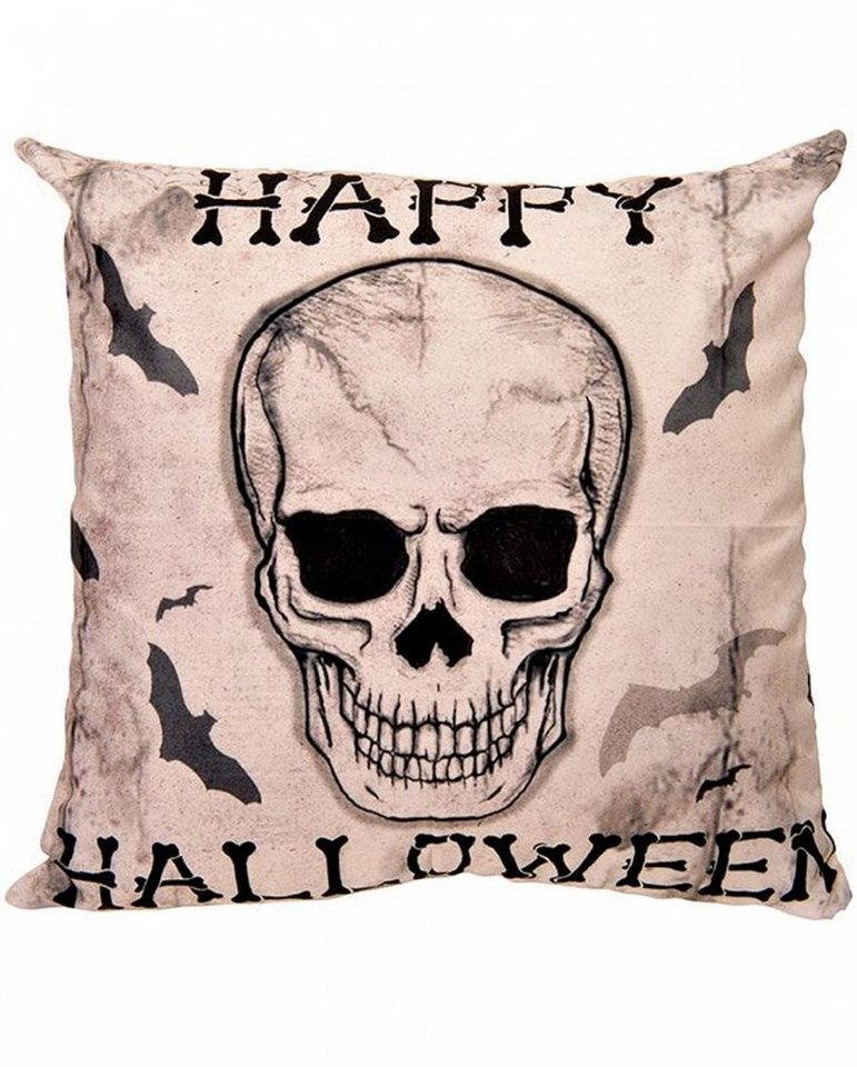 Tagesdecke Happy Halloween Skull Kissenhülle mit Totenkopf 45, Horror-Shop von Horror-Shop