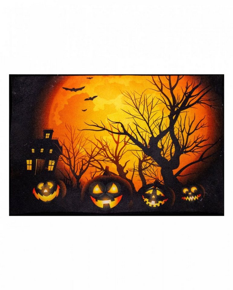 Teppich Jack o Lantern Halloween Kürbis Fußmatte 40 x 60 c, Horror-Shop von Horror-Shop