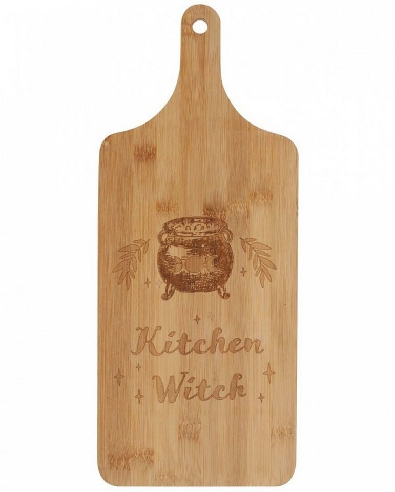 Horror-Shop Dekofigur Kitchen Witch Holz Schneidebrett als Halloween Hom von Horror-Shop