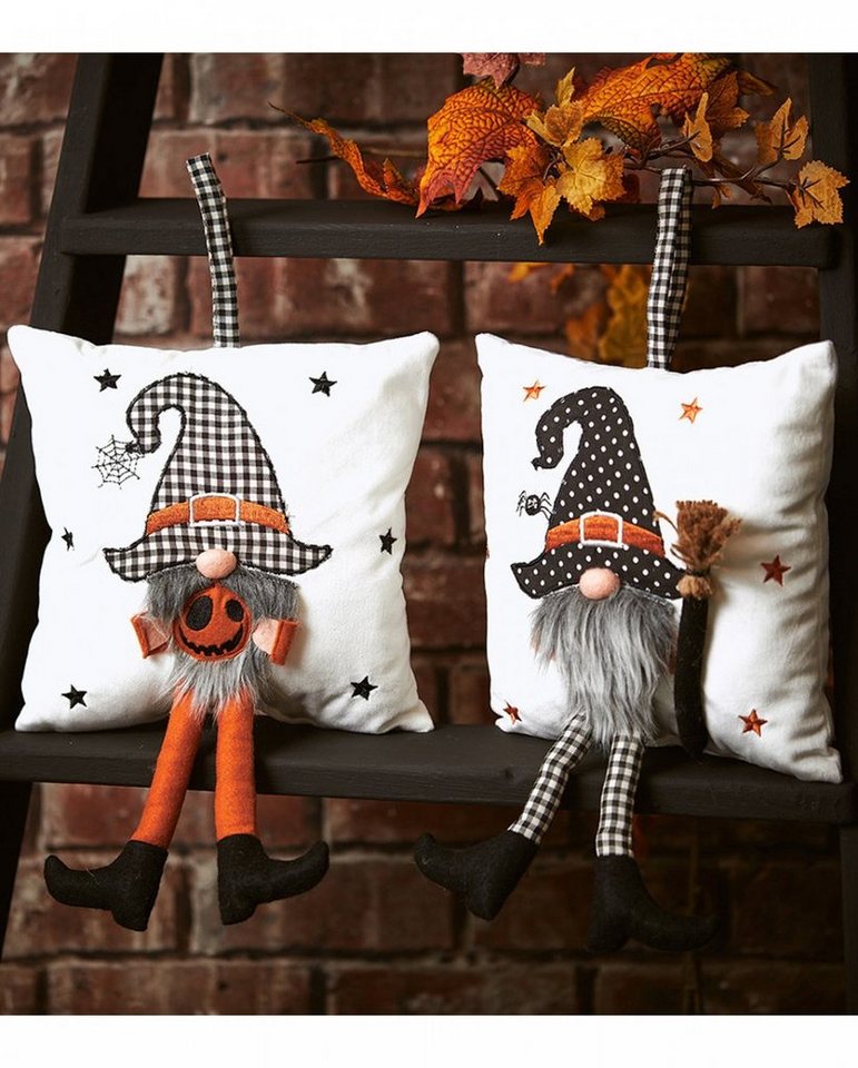 Horror-Shop Dekokissen Kleines Halloween Hexen Kissen als Dekoration 25x2 von Horror-Shop