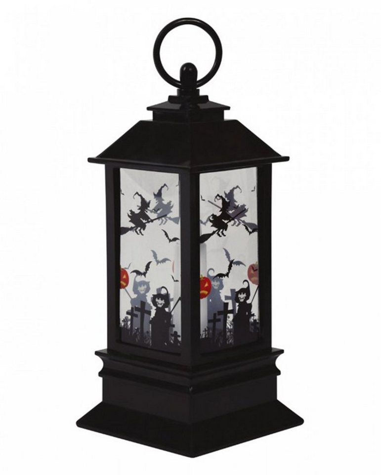 Horror-Shop Dekoobjekt Laterne mit Halloween Motiven und LED Kerze 18cm von Horror-Shop