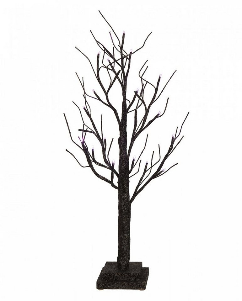 Horror-Shop Dekofigur Leuchtender Halloween Glitzer Baum schwarz 75cm von Horror-Shop