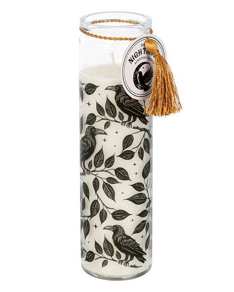 Horror-Shop Dekofigur Mystic Raven Deadly Nightshade-Kerze im Glaszylind von Horror-Shop