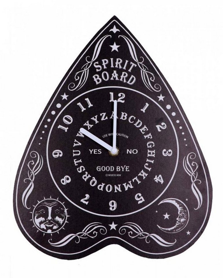 Horror-Shop Dekofigur Ouija Brett Wanduhr im Hexenbrett Design 34 cm Horror-Shop Dekofigur Ouija Brett Wanduhr im Hexenbrett Design 34 cm von Horror-Shop