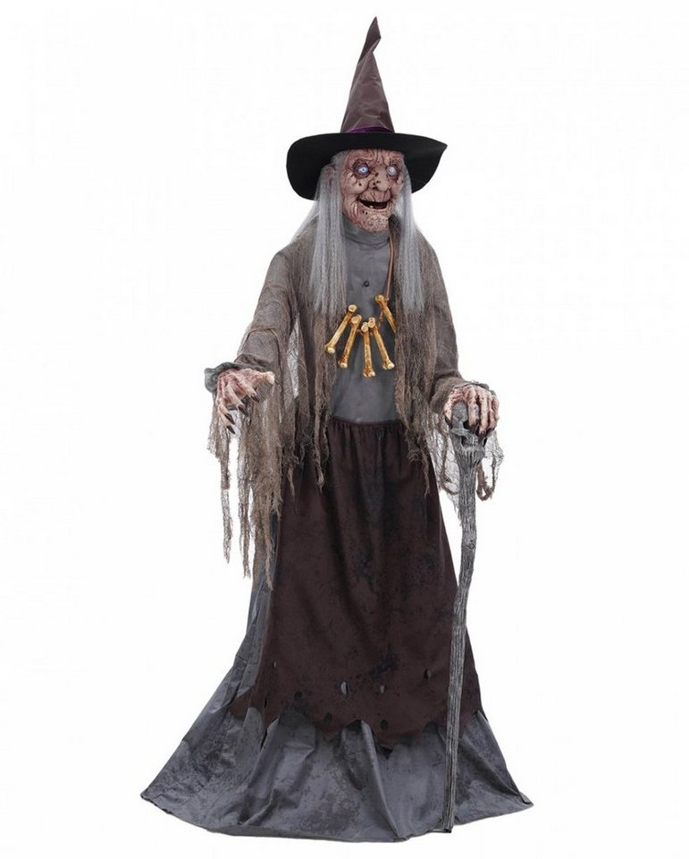 Horror-Shop Dekoobjekt Schaurige Waldhexe Halloween Animatronic von Horror-Shop