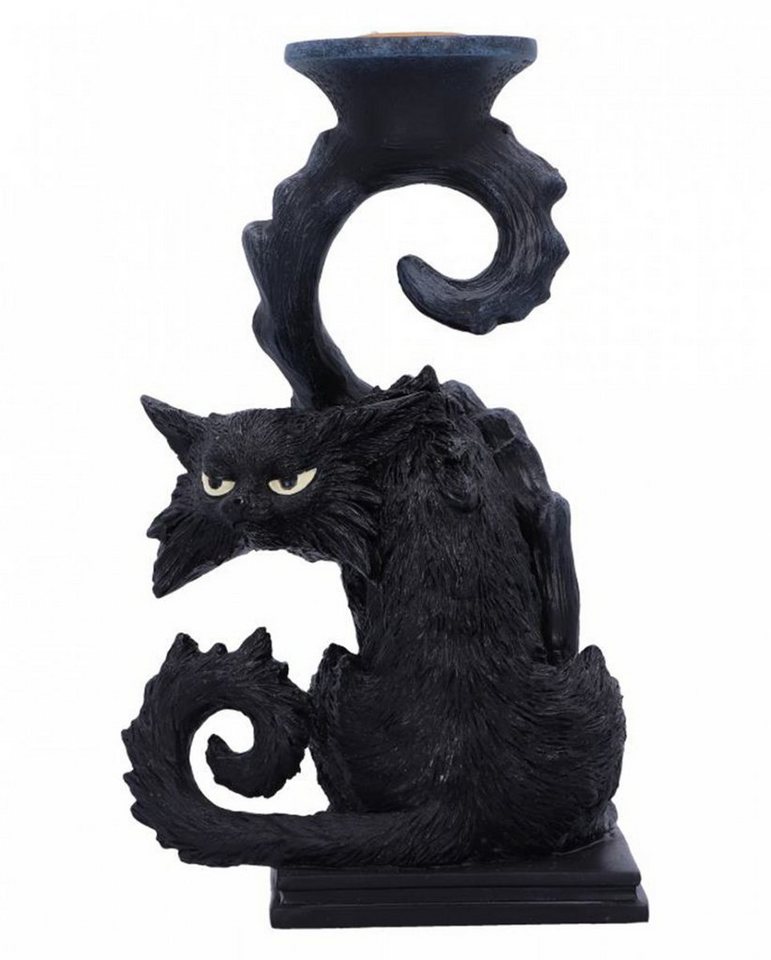 Horror-Shop Dekofigur Schwarze Hexenkatze Spite als Kerzenhalter 18,5cm von Horror-Shop