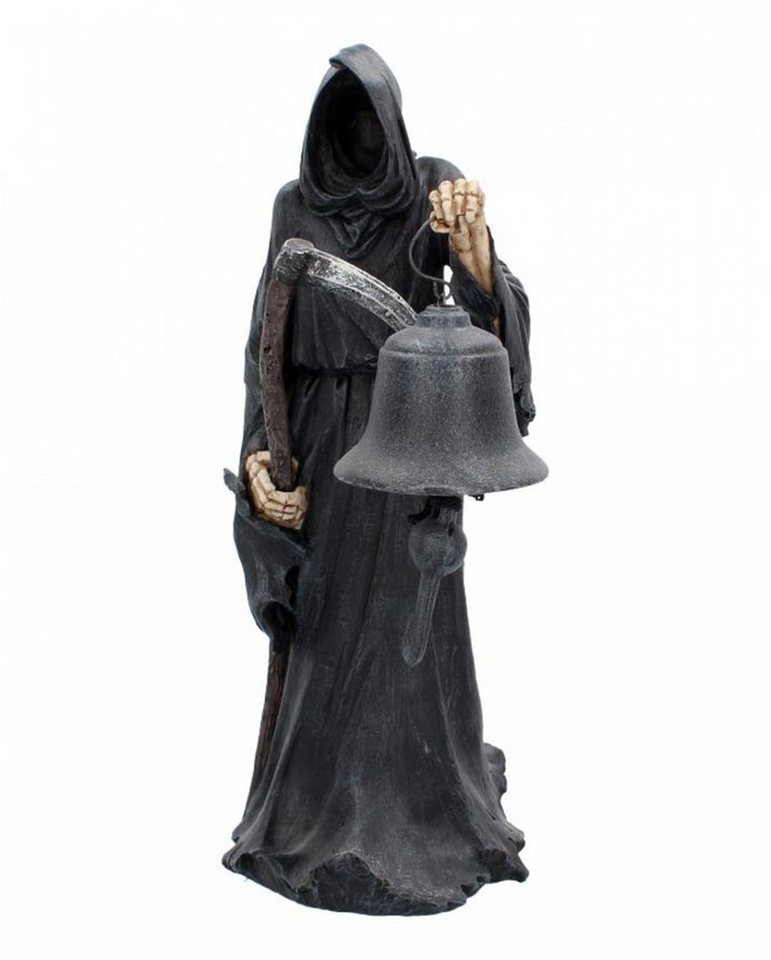 Horror-Shop Dekofigur Schwarzer Reaper mit Sense & Glocke 40 cm als Goth von Horror-Shop