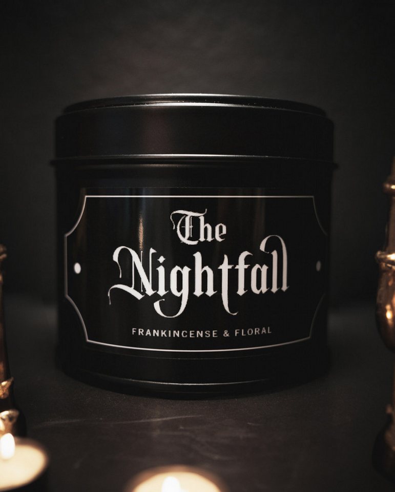 Horror-Shop Dekofigur The Nightfall Gothic Duftkerze in schwarzer Metall von Horror-Shop